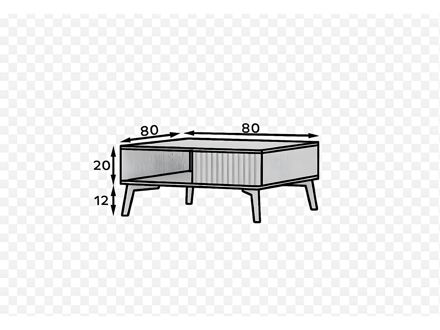 Table basse Seewen/Marron/En stock