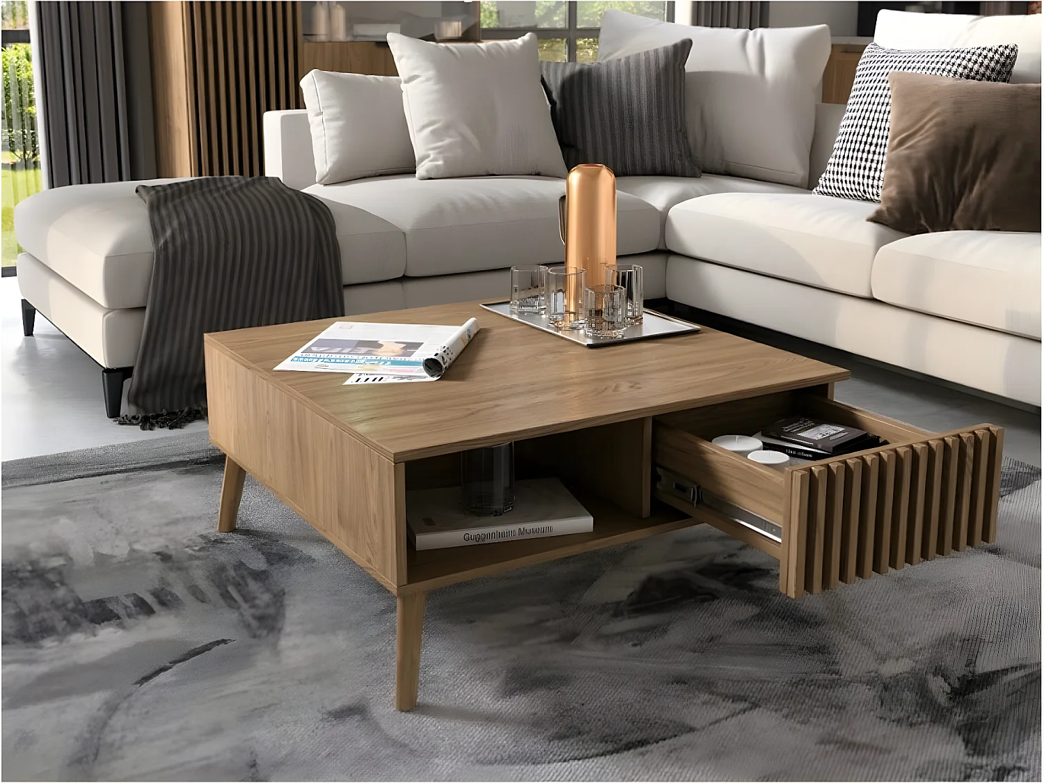 Table basse Seewen/Marron/En stock