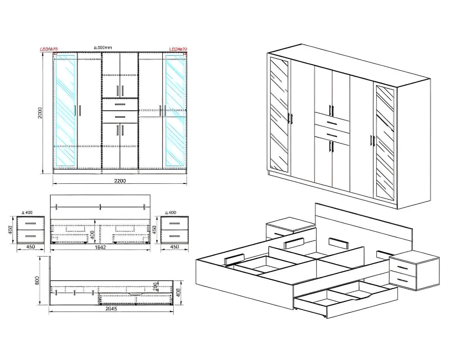 Schlafzimmer Set Montana