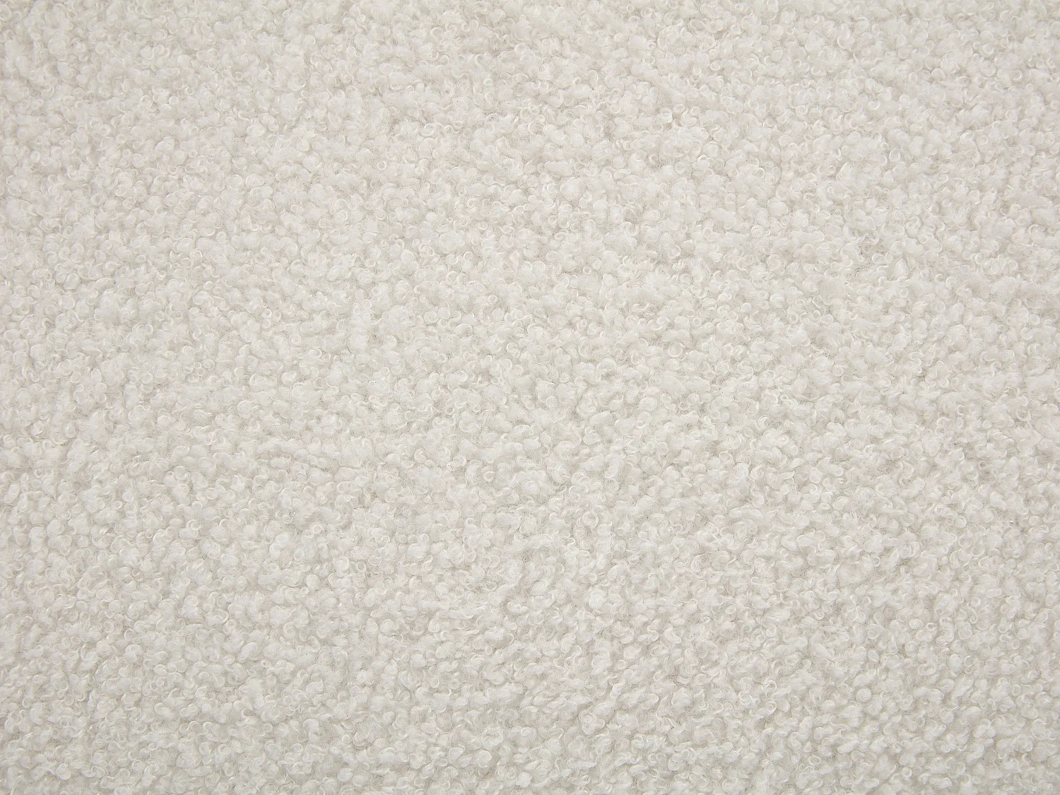 Canapé 2 places et fauteuil en tissu bouclette blanc OSSANA