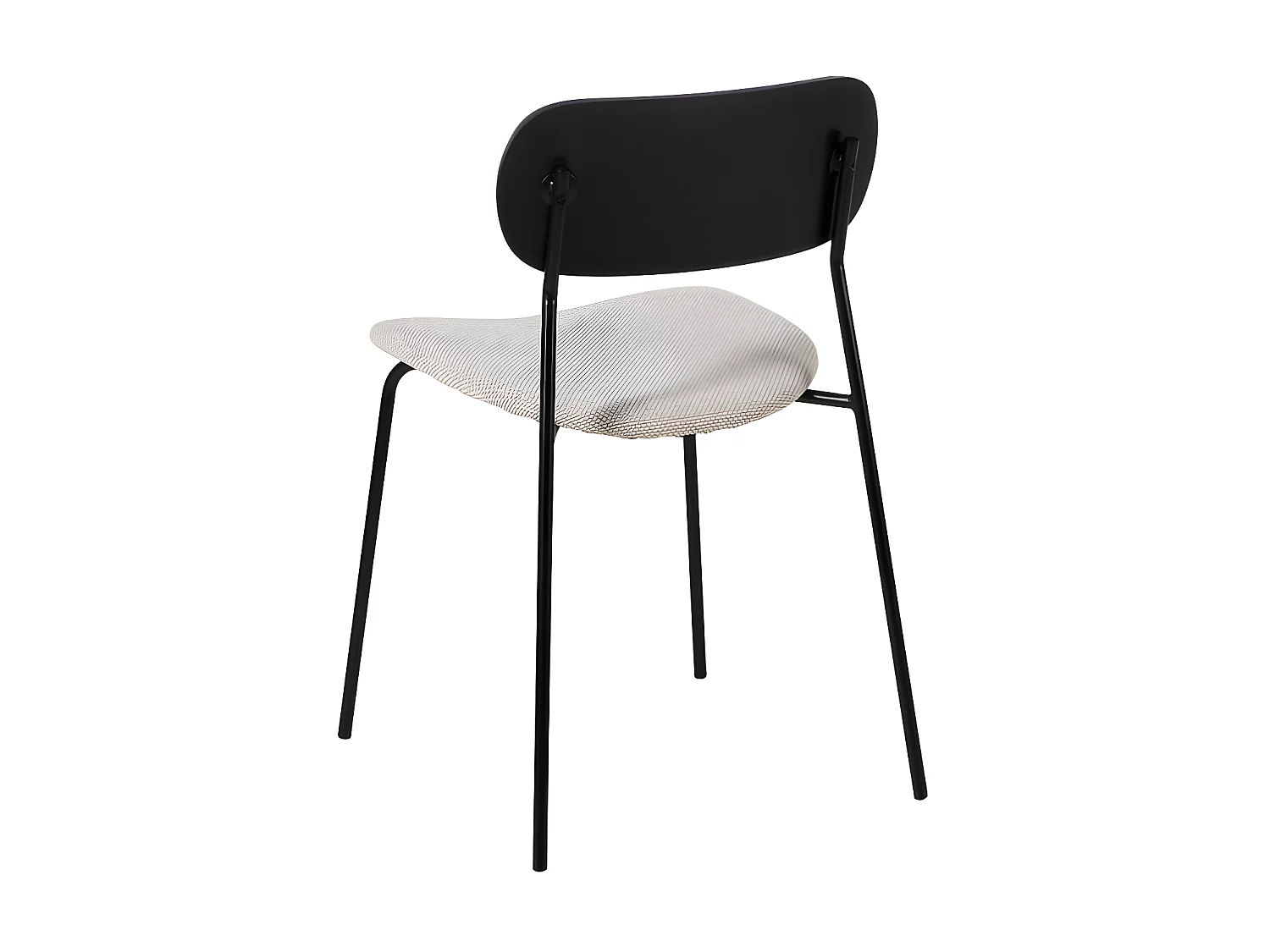 Quatuor de chaises Tissu beige/Bois noir - BERET