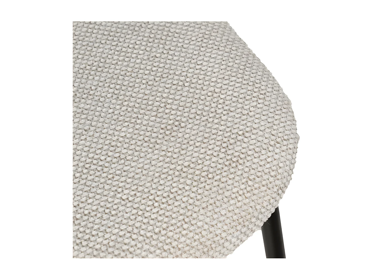 Quatuor de chaises Tissu beige/Bois noir - BERET