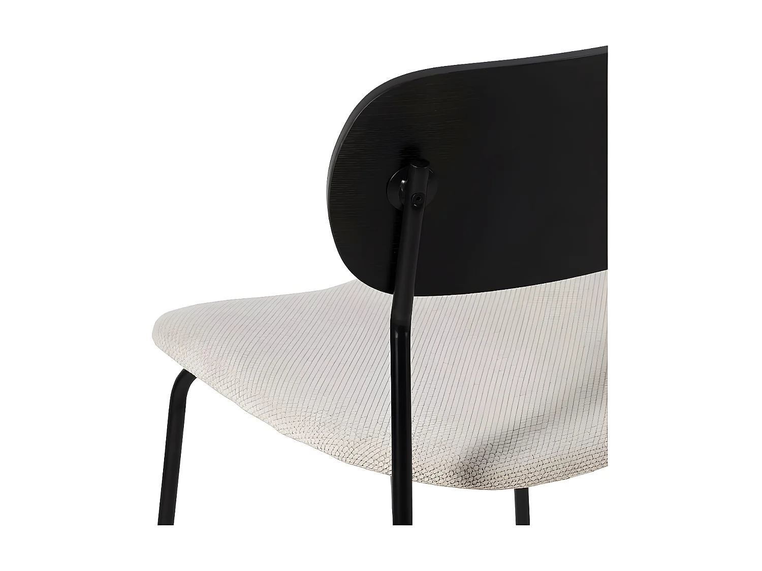 Quatuor de chaises Tissu beige/Bois noir - BERET