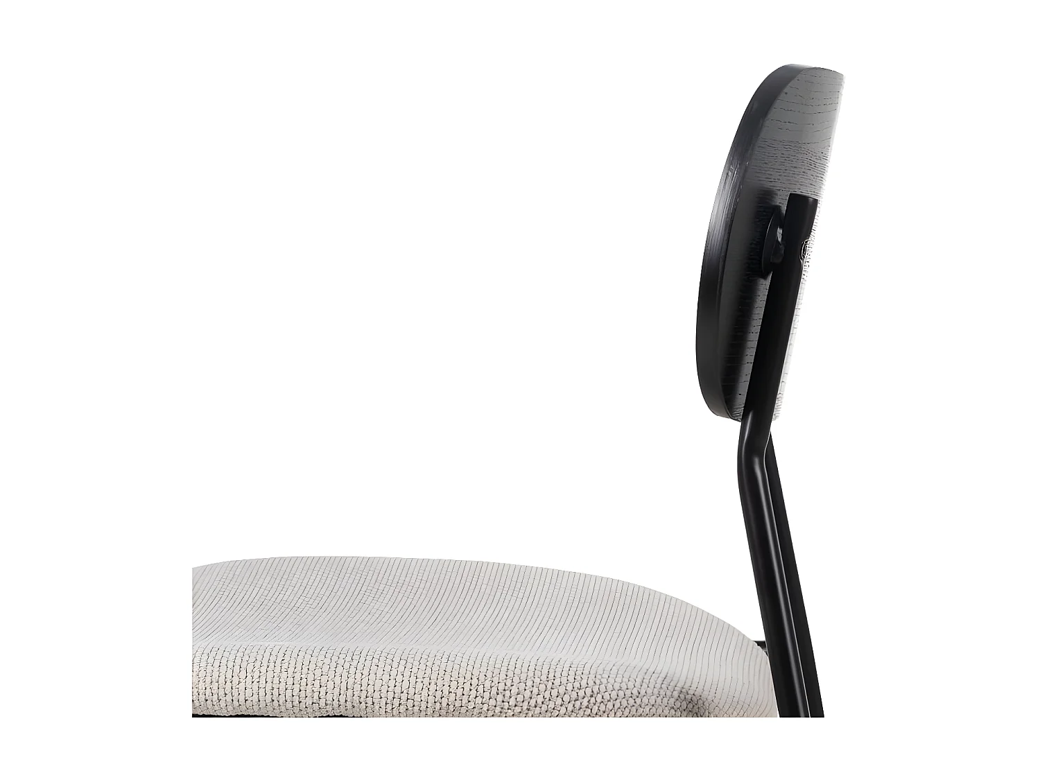 Quatuor de chaises Tissu beige/Bois noir - BERET