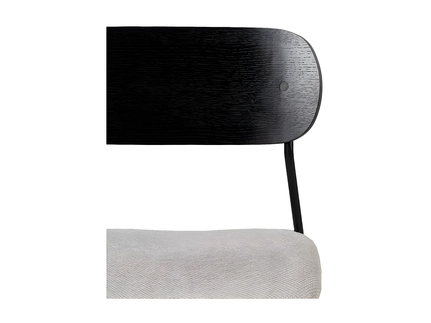 Quatuor de chaises Tissu beige/Bois noir - BERET