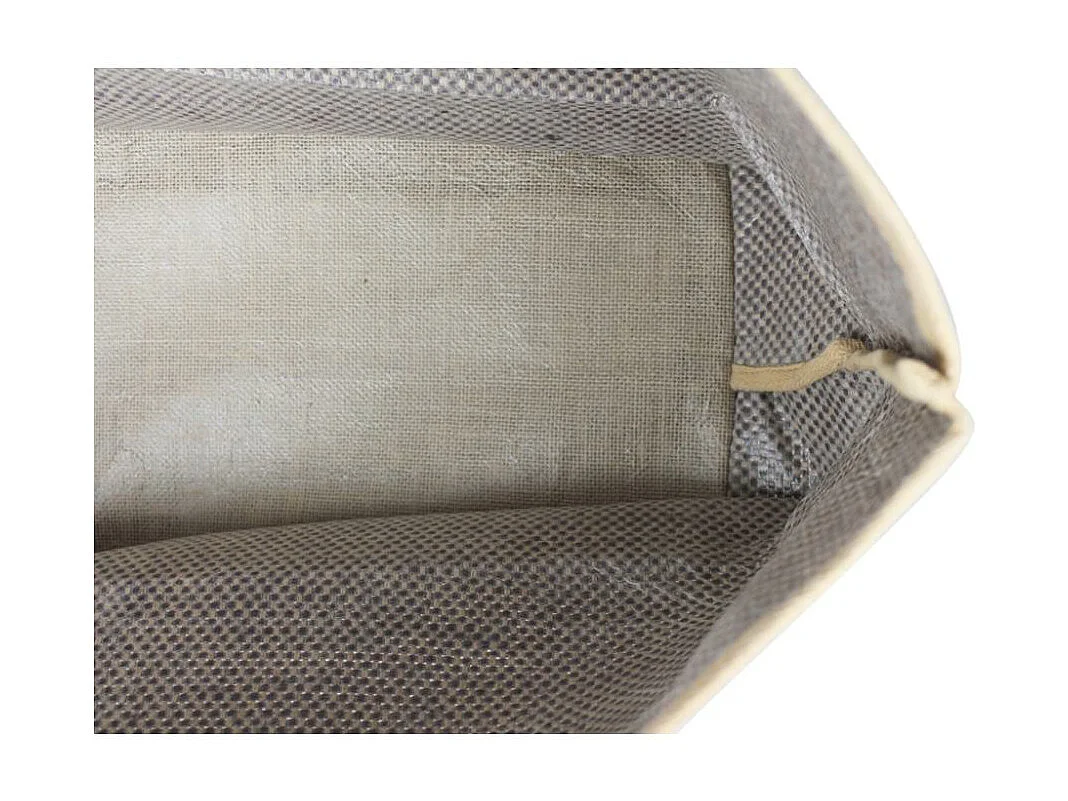 Sac à bûches en jute naturel et brun