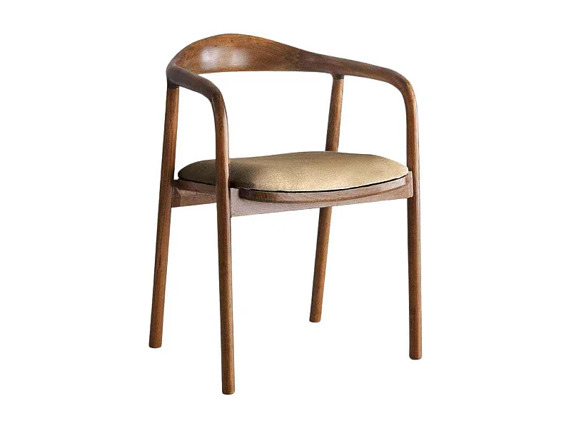 Chaise en bois et velours Bear