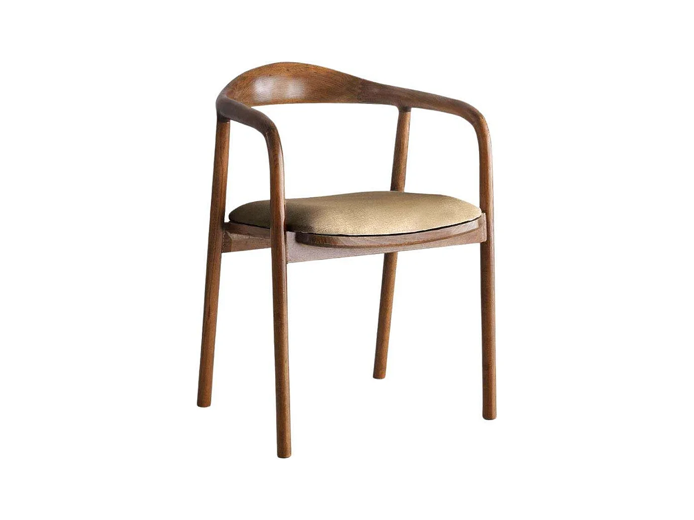 Chaise en bois et velours Bear