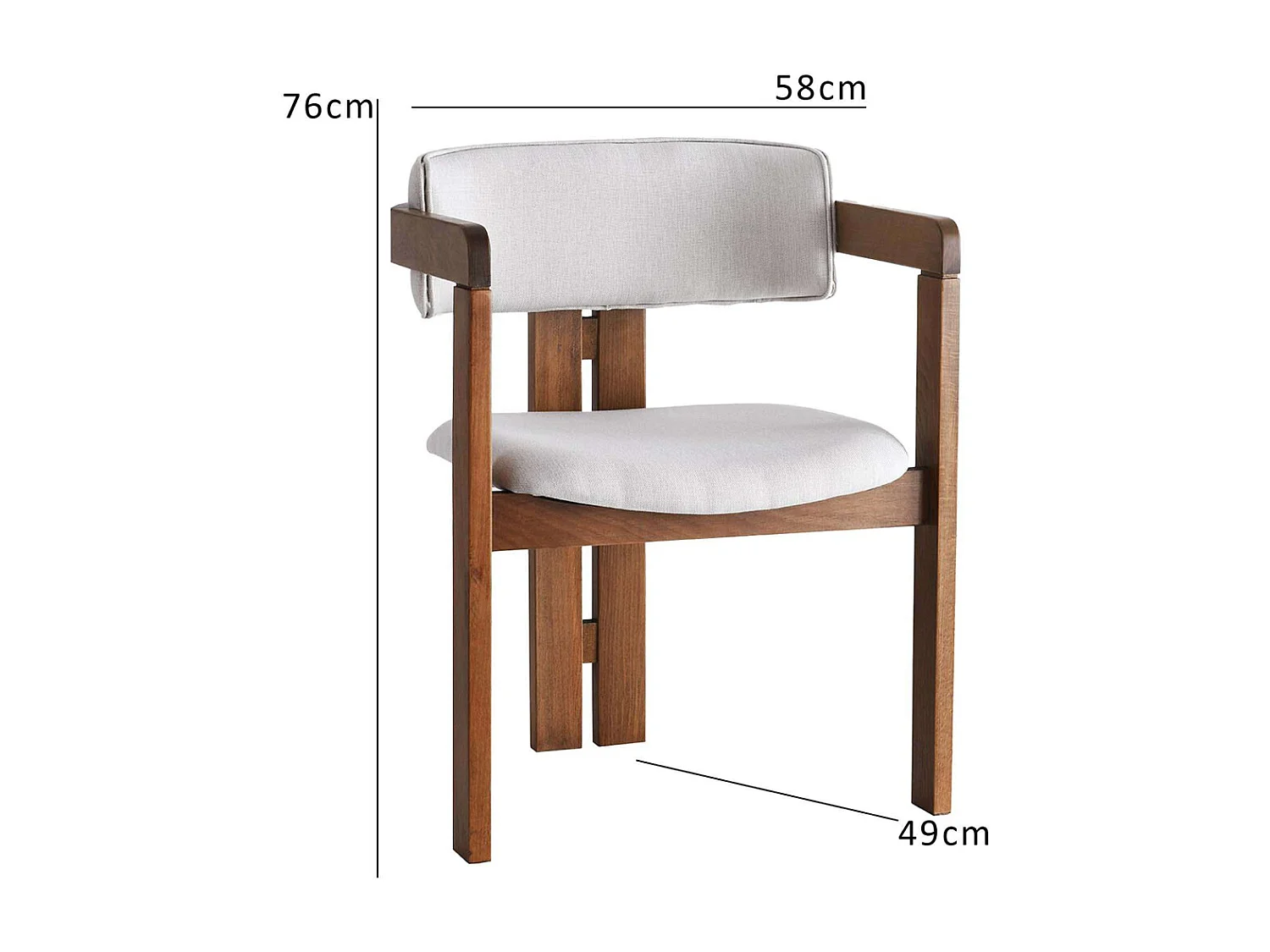 Chaise en bois et velours Velvet