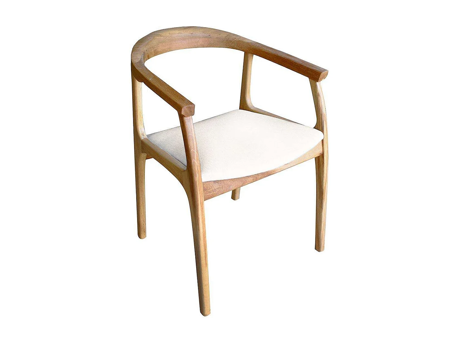 Chaise en bois de hêtre et lin Porto