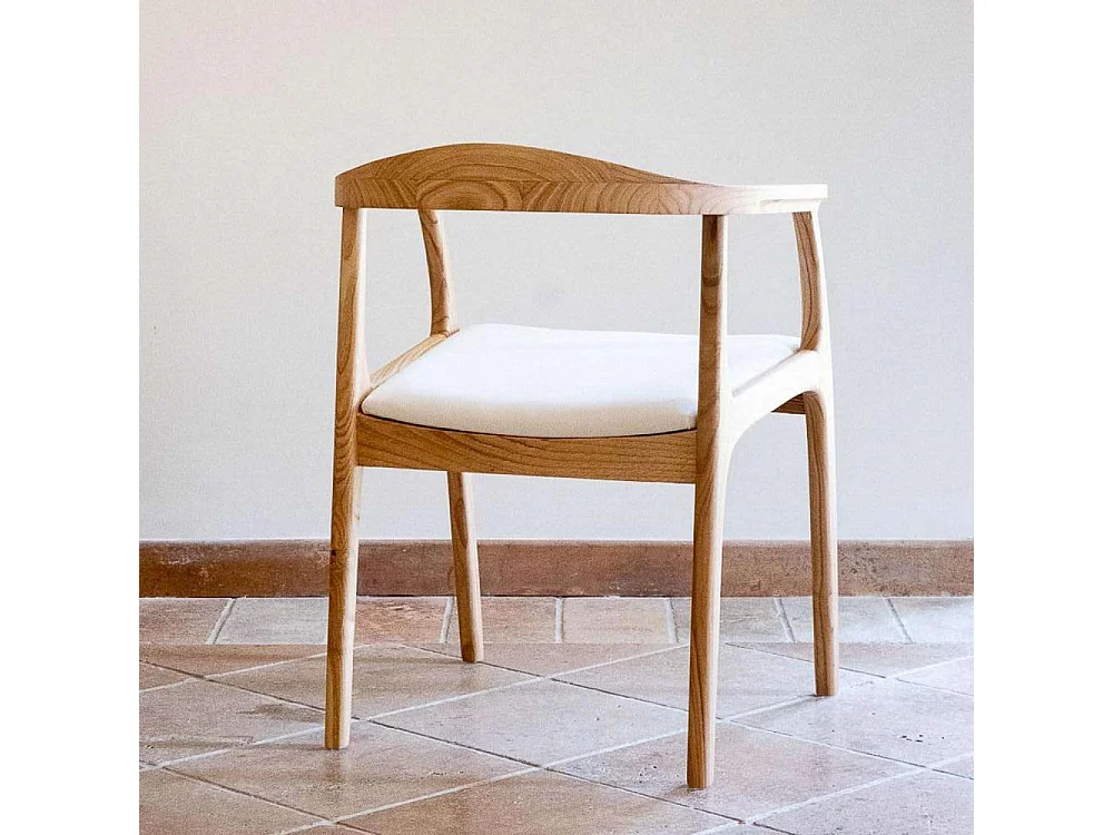 Chaise en bois de hêtre et lin Porto