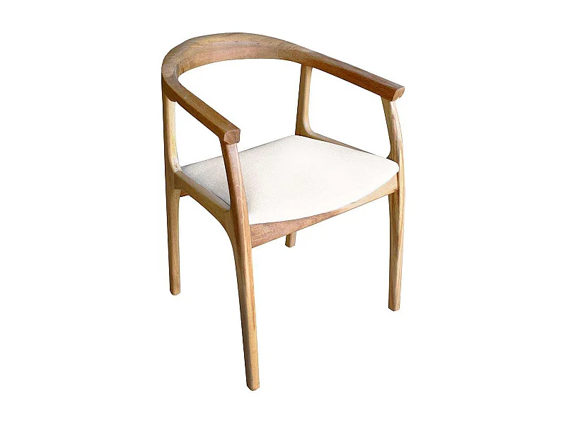 Chaise en bois de hêtre et lin Porto