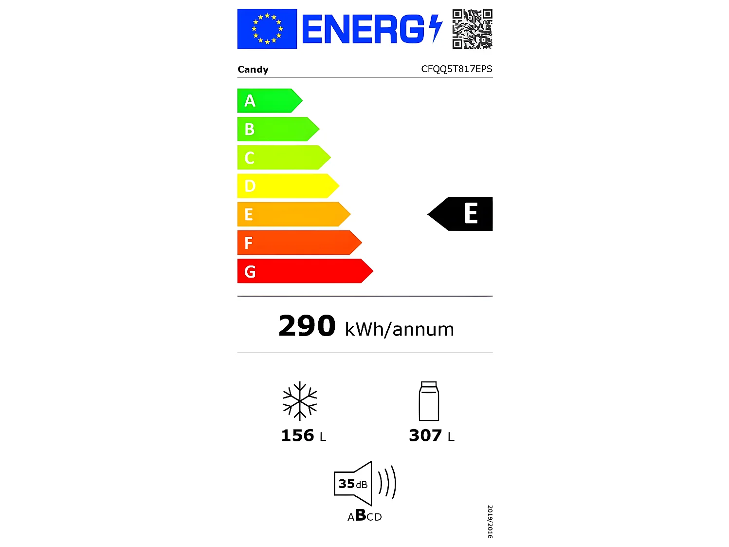Candy Réfrigérateur américain 83cm 463l nofrost - CFQQ5T817EPS