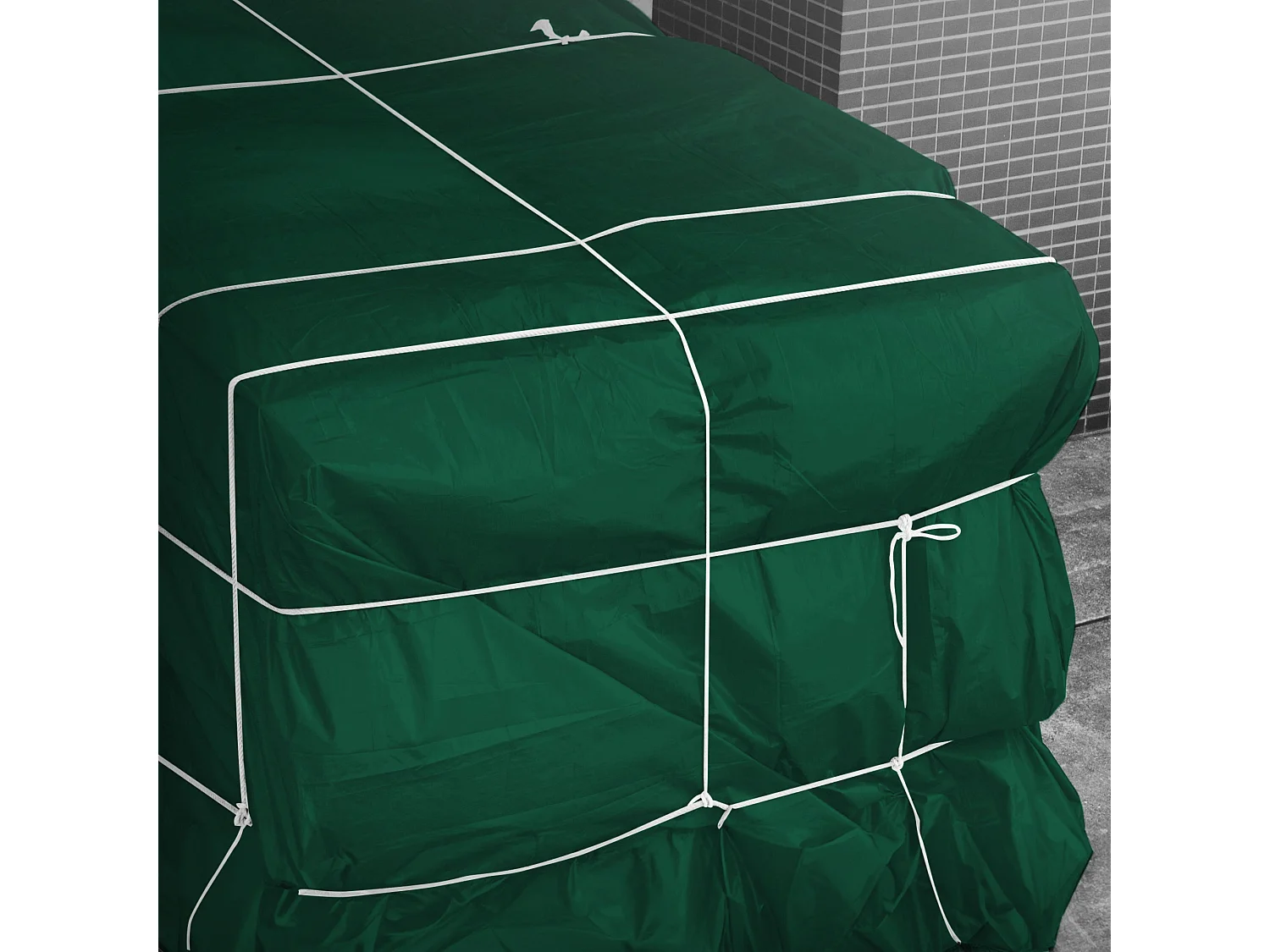 ECD Germany Bâche de couverture Premium Bâche en tissu avec oeillets, 6x3m 18m², 650g/m², vert, PVC, étanche, résistant à la déchirure