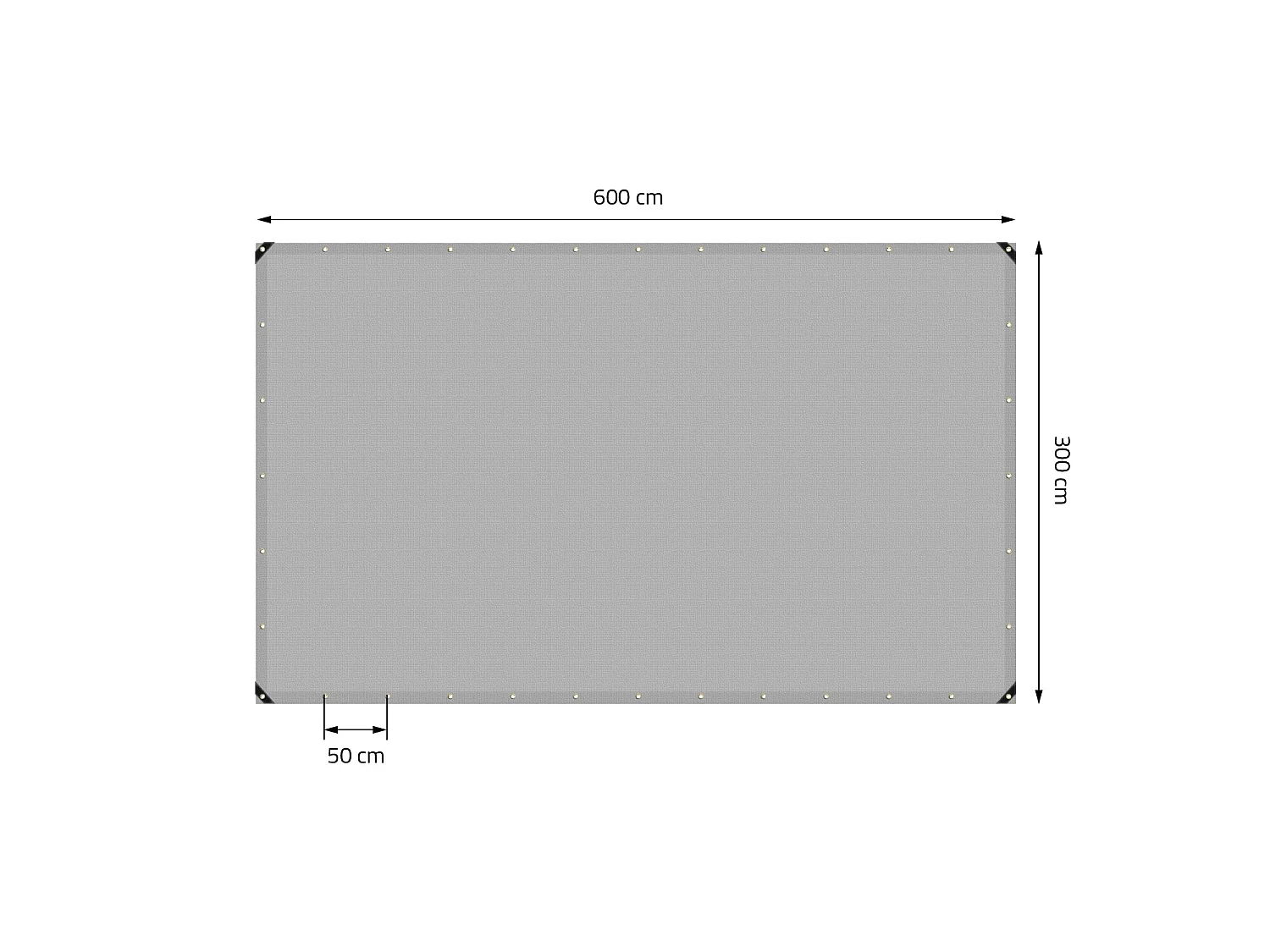 Telone da giardino Telone di protezione Telone in tessuto con occhielli 2 x 6 m