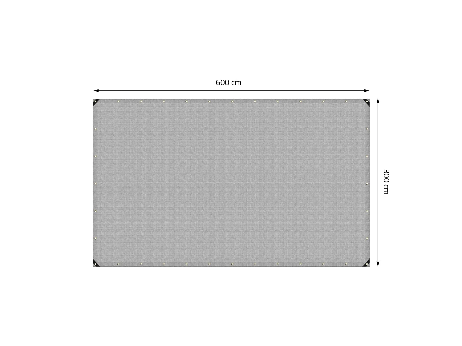 Telone da giardino Telone di protezione Telone in tessuto con occhielli 2 x 6 m