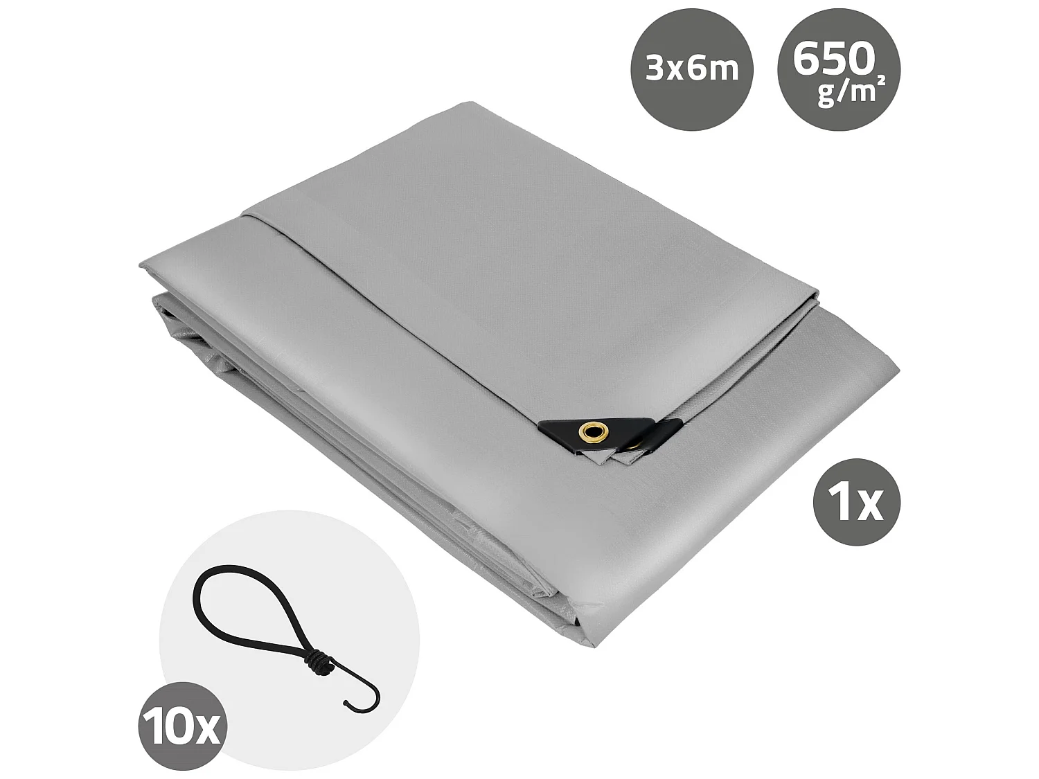 Telone da giardino Telone di protezione Telone in tessuto con occhielli 2 x 6 m
