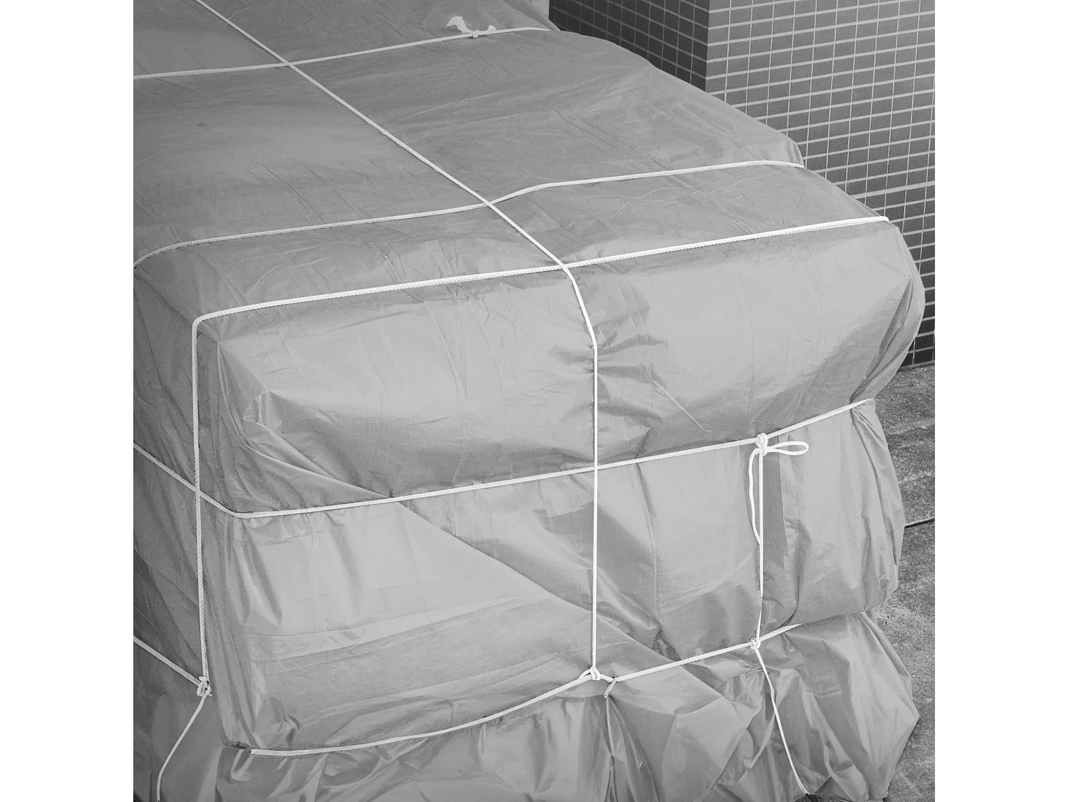 Telone da giardino Telone di protezione Telone in tessuto con occhielli 2 x 6 m