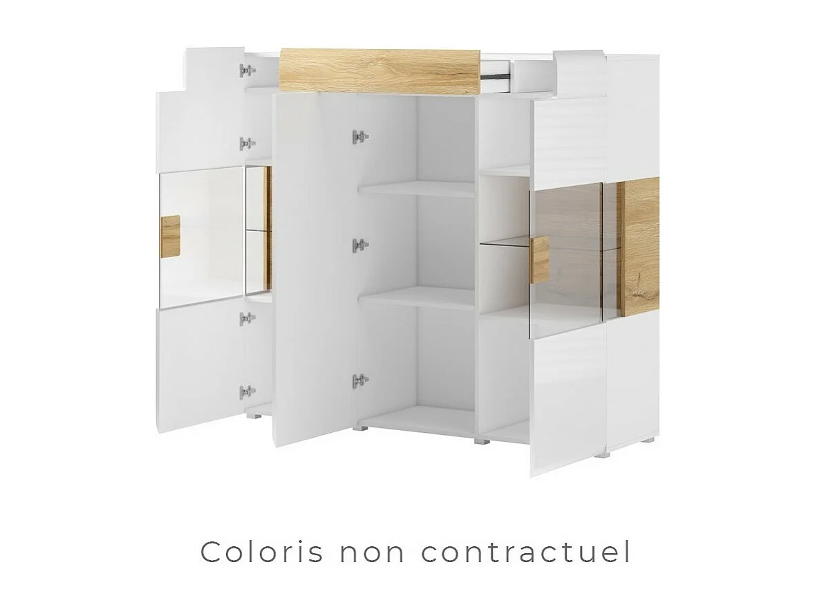 Buffet XL150cm colección OHIO. Color gris antracita y roble.