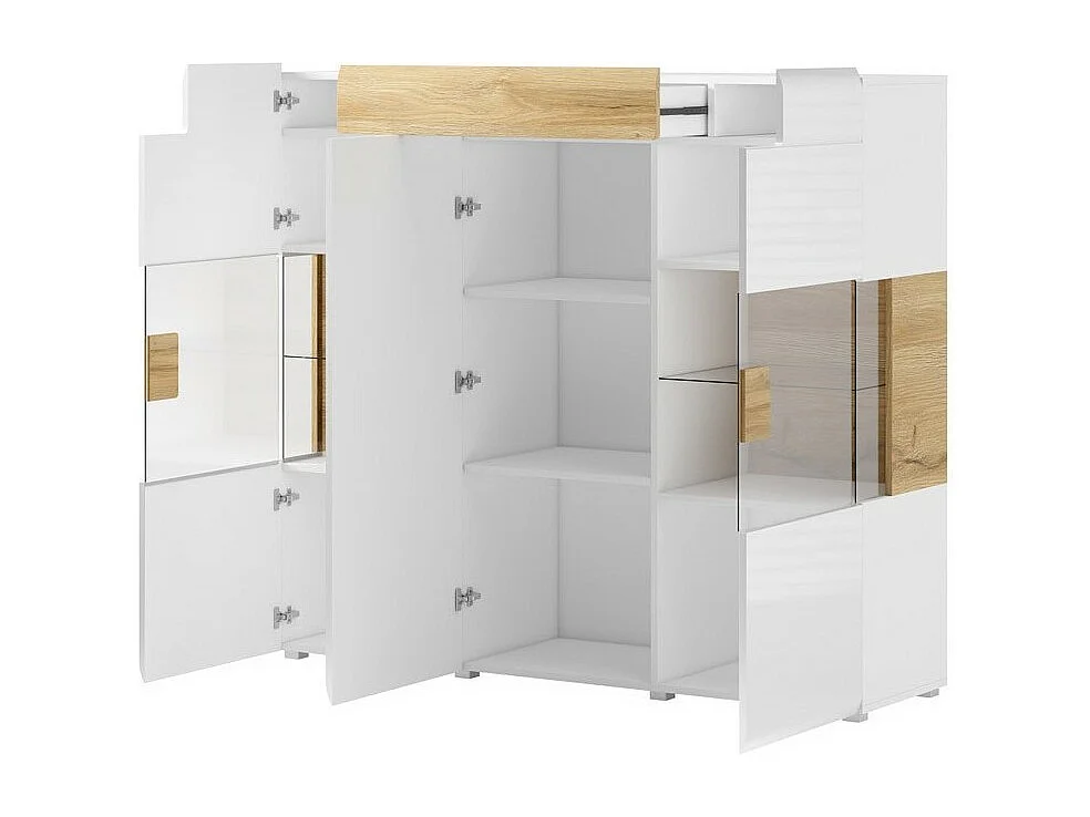 Buffet XL150cm collezione OHIO. Colori bianco e rovere.