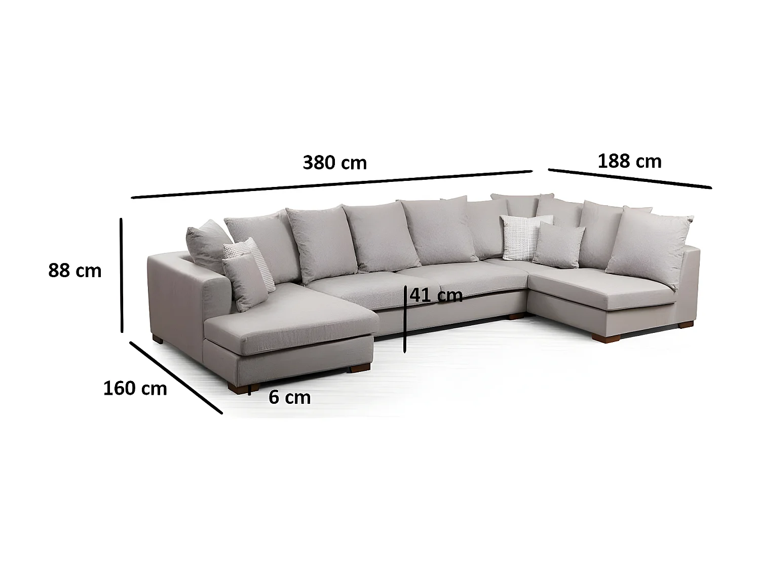 Canapé d'angle en tissu Colorado