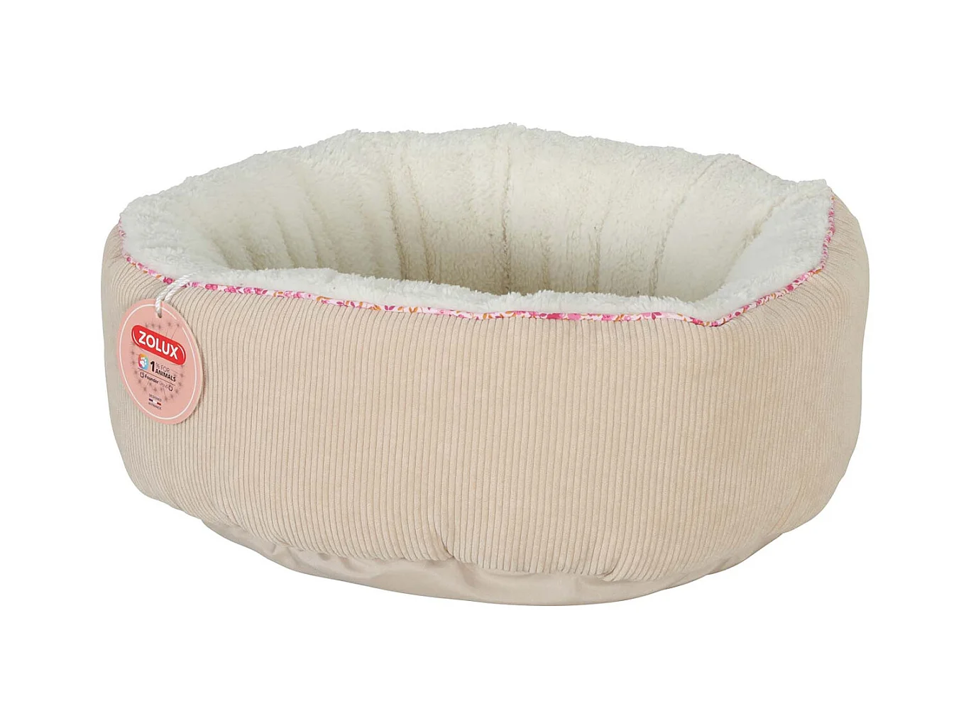 Corbeille pour chats en velours côtelé Bloom Medium