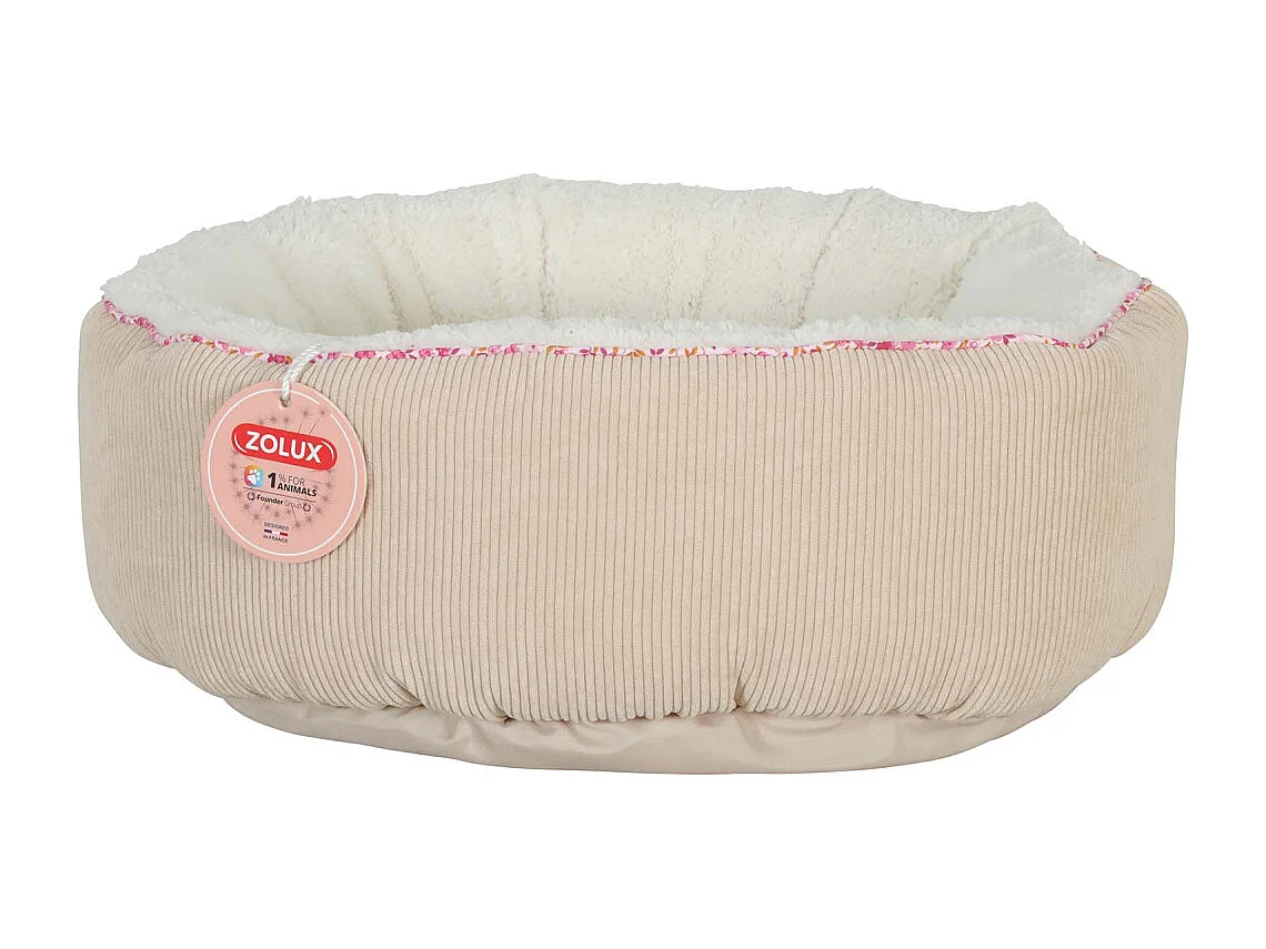 Corbeille pour chats en velours côtelé Bloom Medium