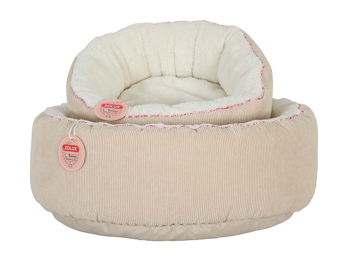 Corbeille pour chats en velours côtelé Bloom Medium