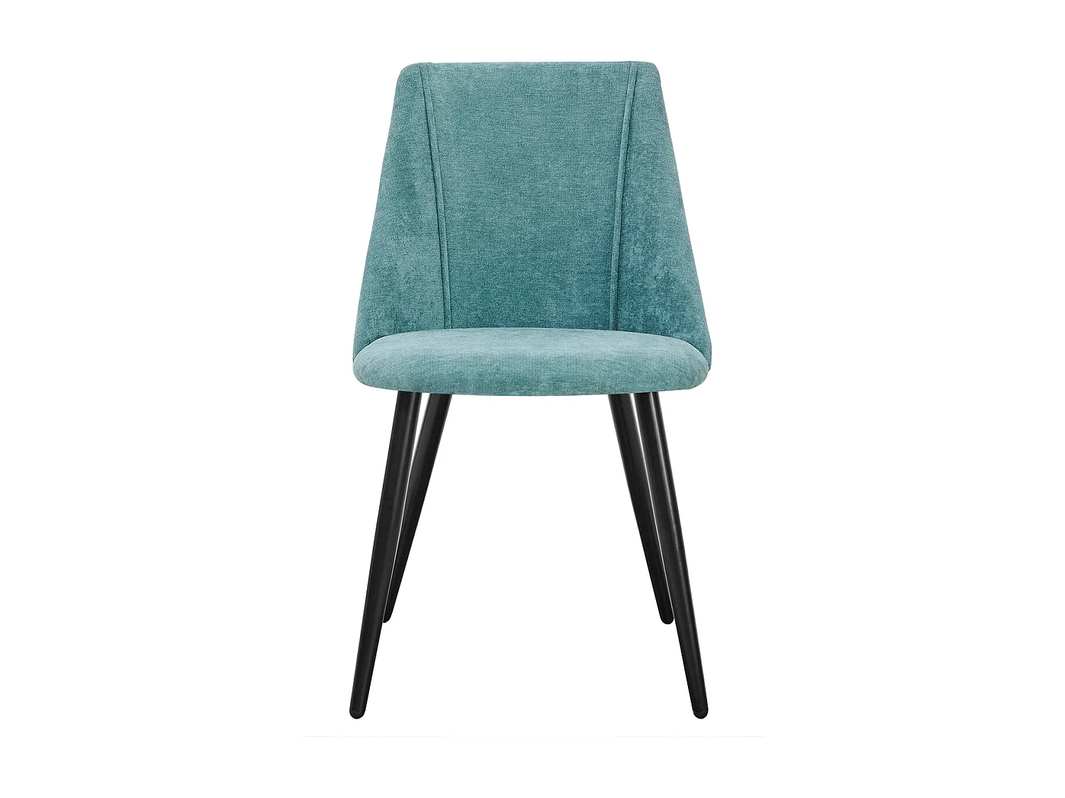 Set di 2 sedie per sala da pranzo scandinave in tessuto verde turchese SMEG TERRY GREEN BLACK LEG UKFR