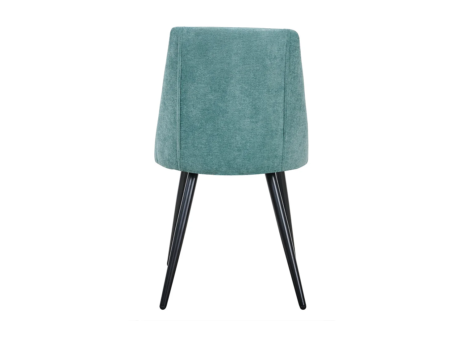 Set di 2 sedie per sala da pranzo scandinave in tessuto verde turchese SMEG TERRY GREEN BLACK LEG UKFR