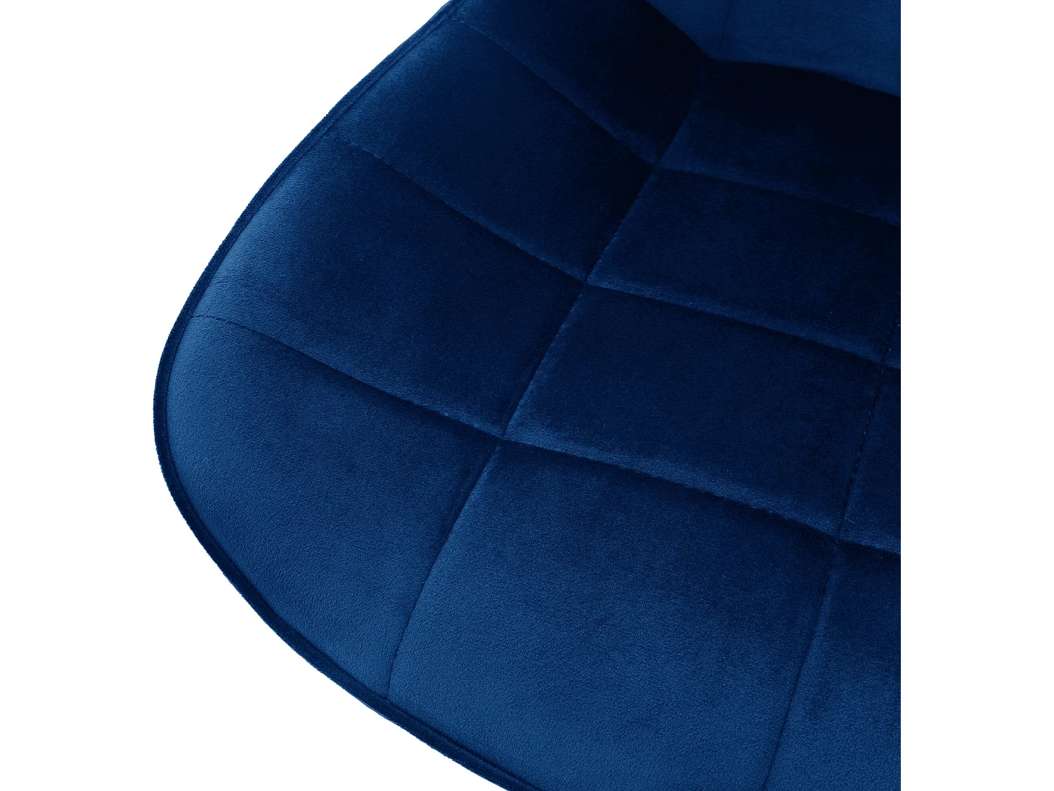 Sedia da ufficio blu su ruote con rivestimento in velluto e struttura in metallo ML-Design