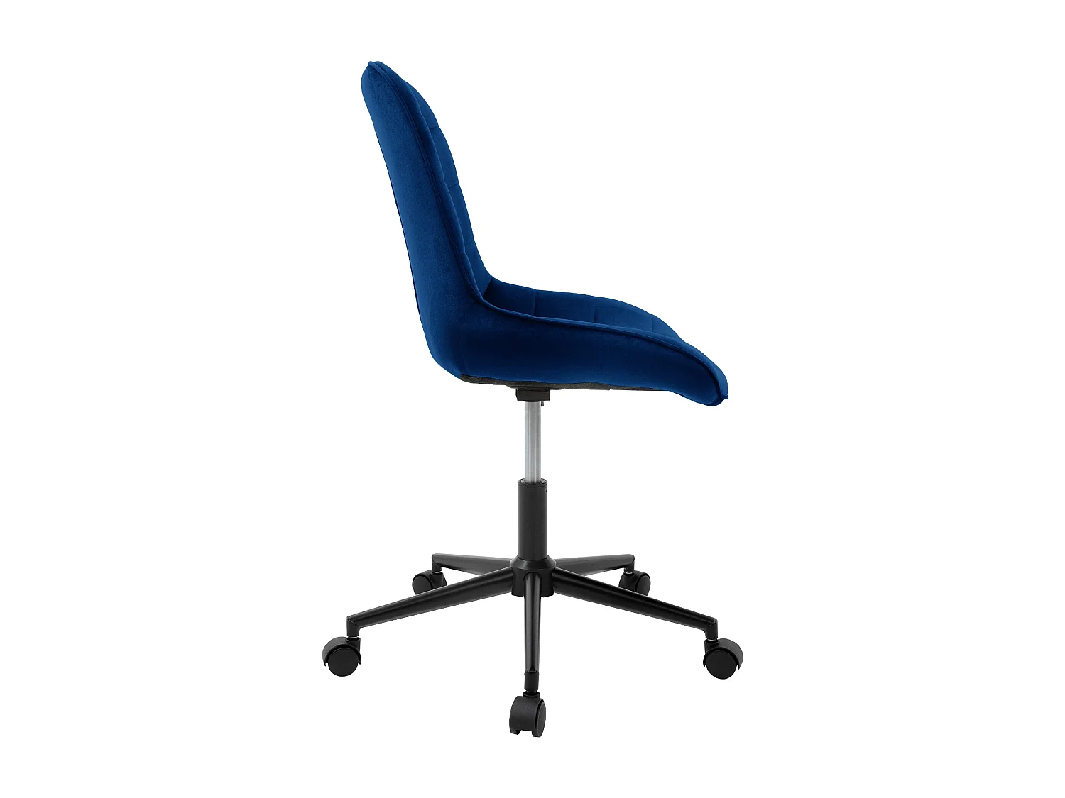 ML-Design Sedia da ufficio ergonomica blu in velluto girevole 360° schienale regolabile altezza struttura in metallo e 5 rotelle per casa o studio