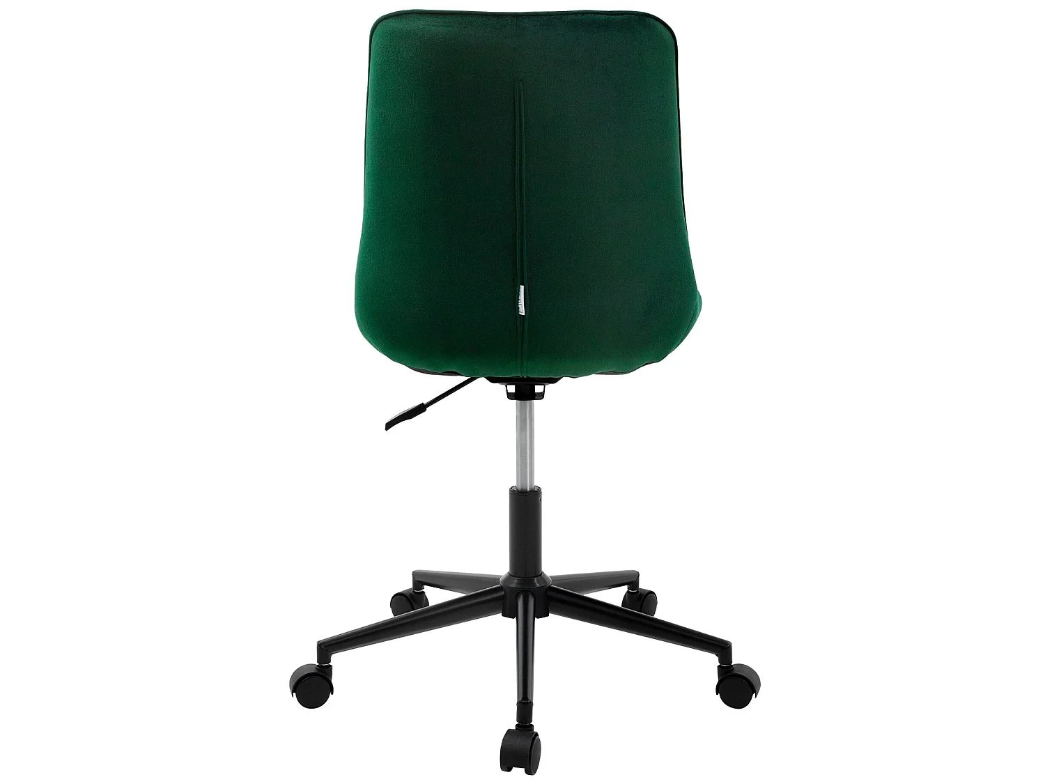 Silla de oficina verde con ruedas con revestimiento de terciopelo y base de metal ML-Design