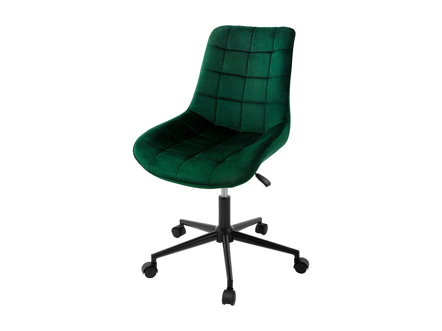 ML-Design Sedia da ufficio ergonomica verde in velluto girevole 360° schienale regolabile altezza struttura in metallo e 5 rotelle per casa o studio