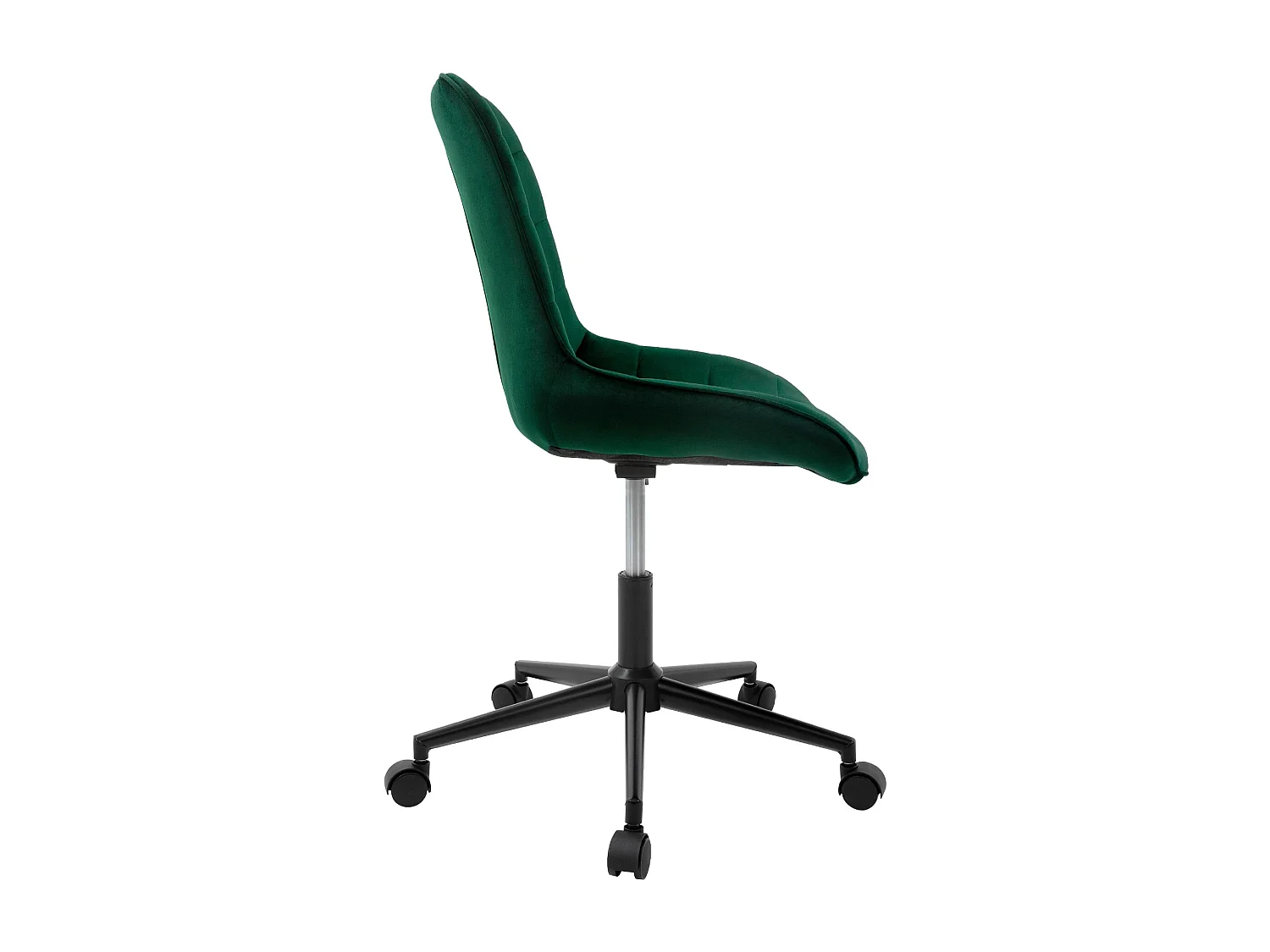 ML-Design Sedia da ufficio ergonomica verde in velluto girevole 360° schienale regolabile altezza struttura in metallo e 5 rotelle per casa o studio
