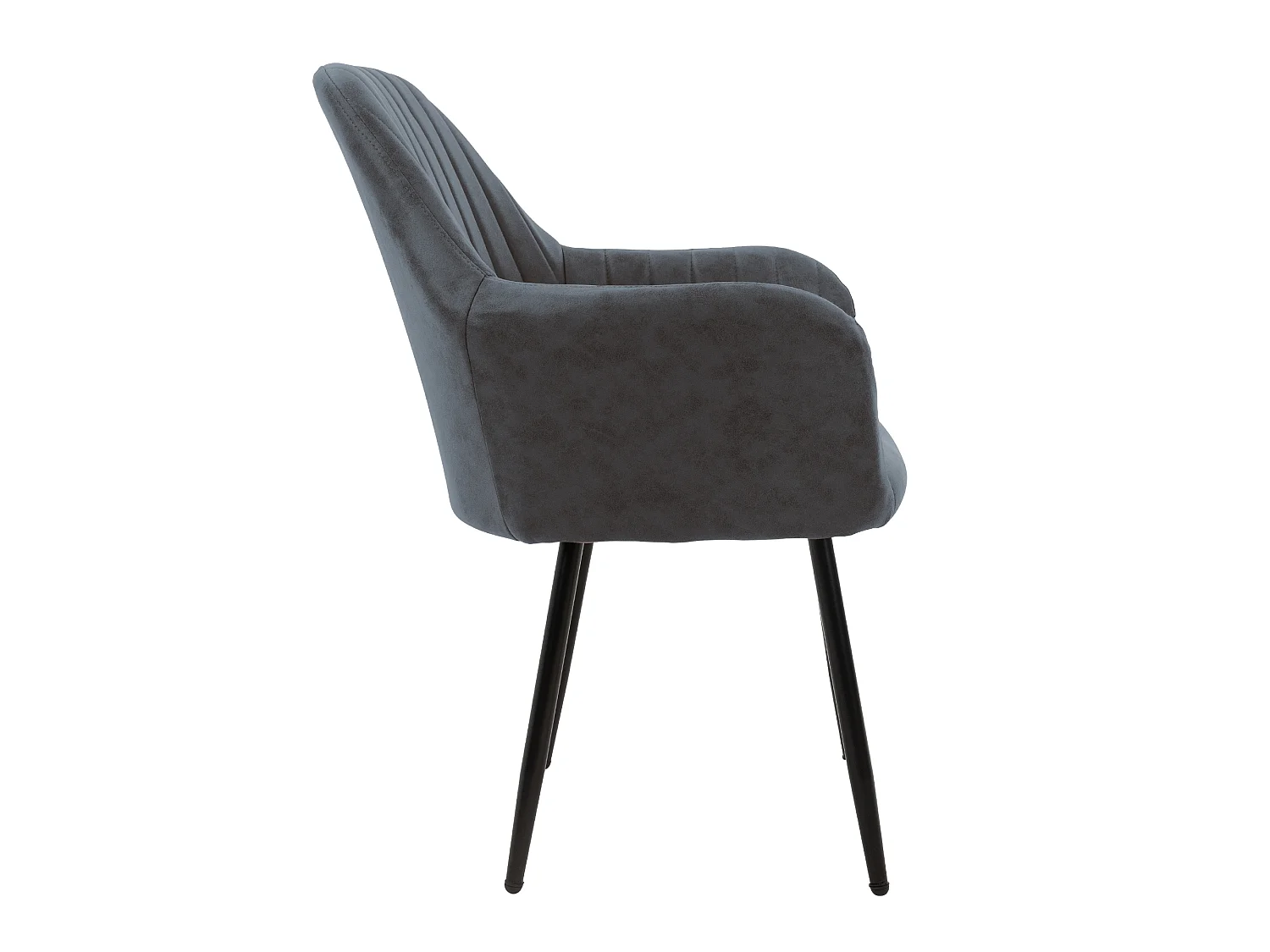 Set 2 sedie da pranzo rivestite similpelle antracite sedia imbottita poltroncina