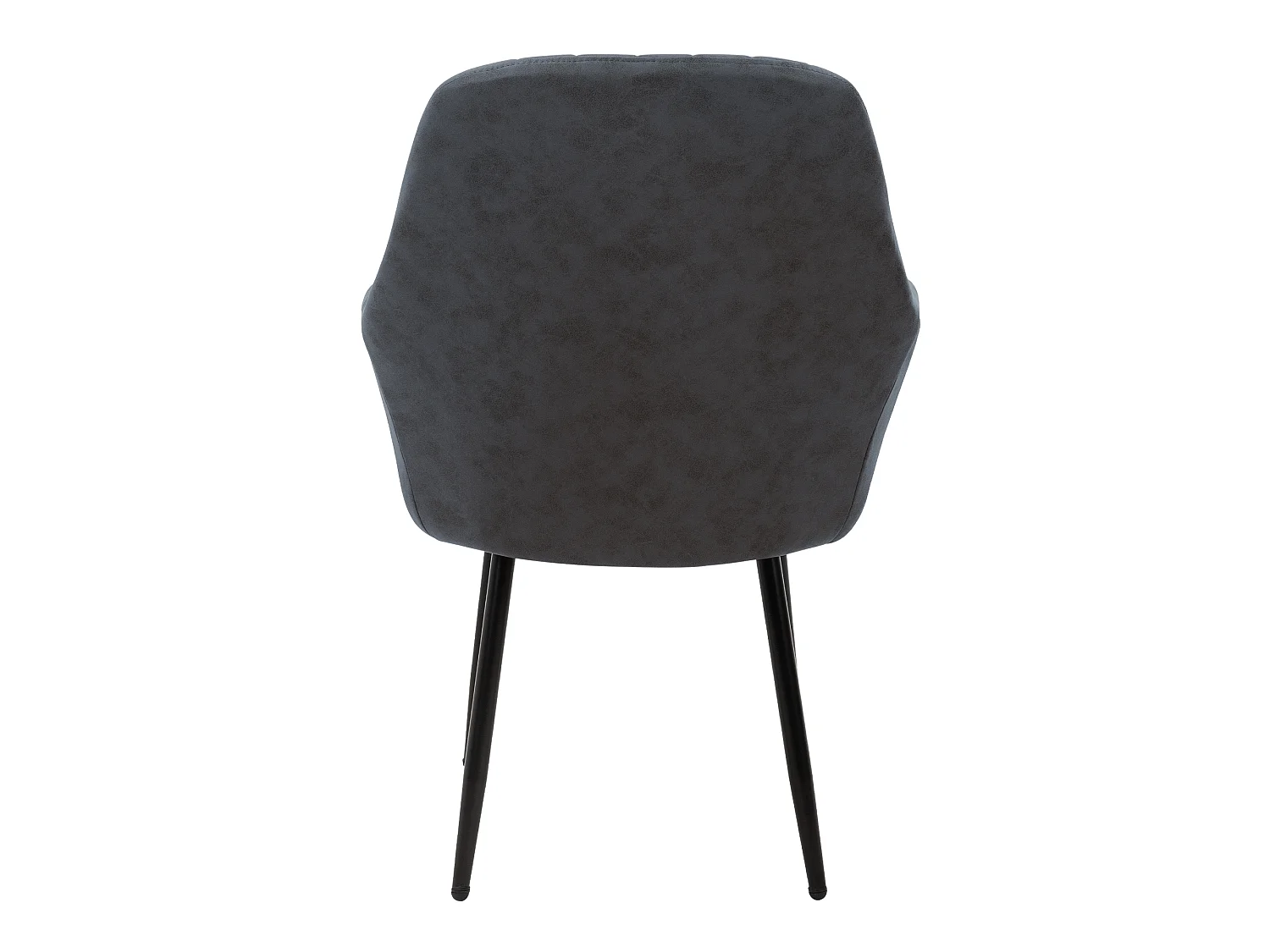 Set 2 sedie da pranzo rivestite similpelle antracite sedia imbottita poltroncina