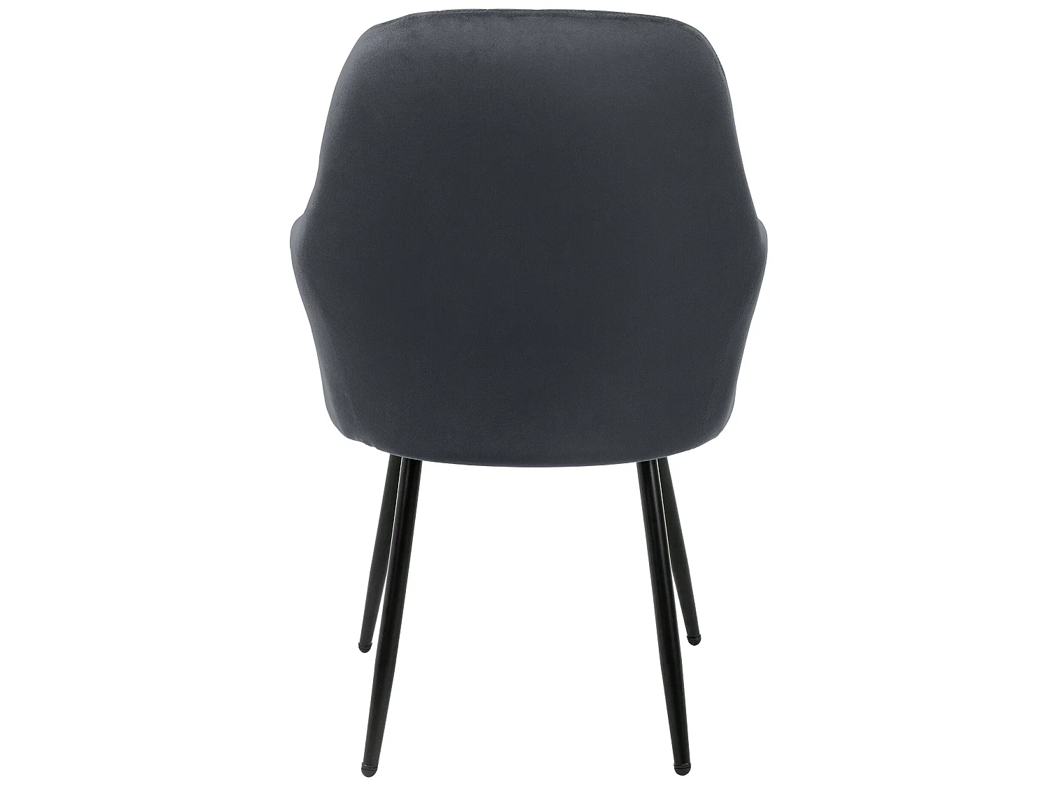 Sillas de comedor con respaldo y respaldo. reposabrazos Juego de 2 Gris con revestimiento de terciopelo y