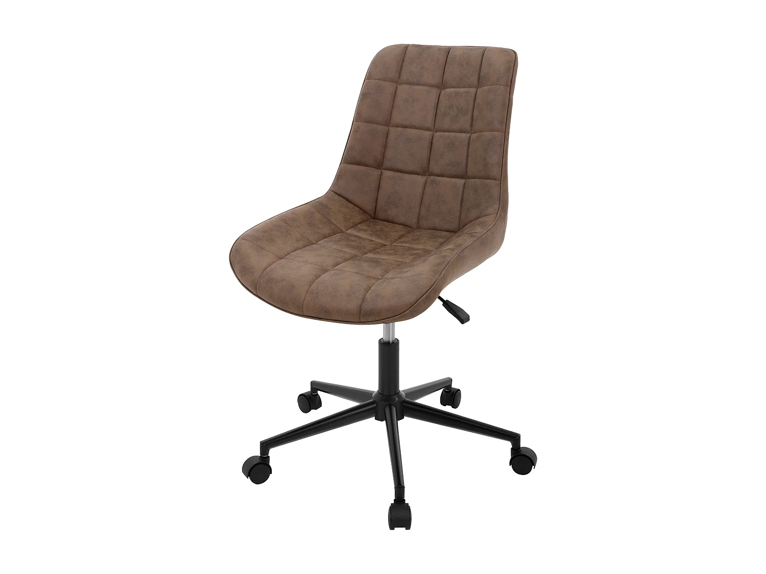 ML-Design Sedia da scrivania ergonomica in similpelle marrone con schienale regolabile altezza struttura in metallo girevole 360° per ufficio o studio