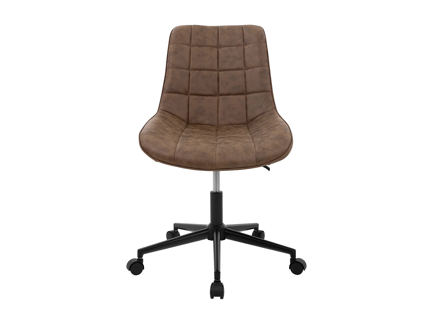 ML-Design Sedia da scrivania ergonomica in similpelle marrone con schienale regolabile altezza struttura in metallo girevole 360° per ufficio o studio