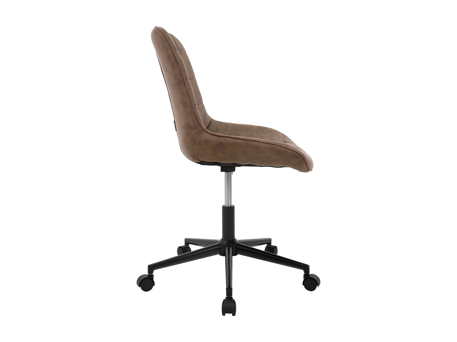 ML-Design Sedia da scrivania ergonomica in similpelle marrone con schienale regolabile altezza struttura in metallo girevole 360° per ufficio o studio