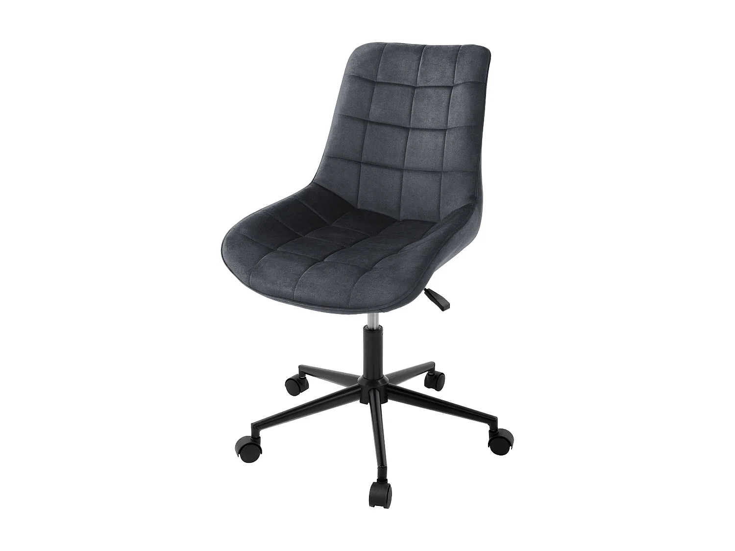 ML-Design Sedia da ufficio ergonomica grigio in velluto girevole 360° schienale regolabile altezza struttura in metallo e 5 rotelle per casa o studio
