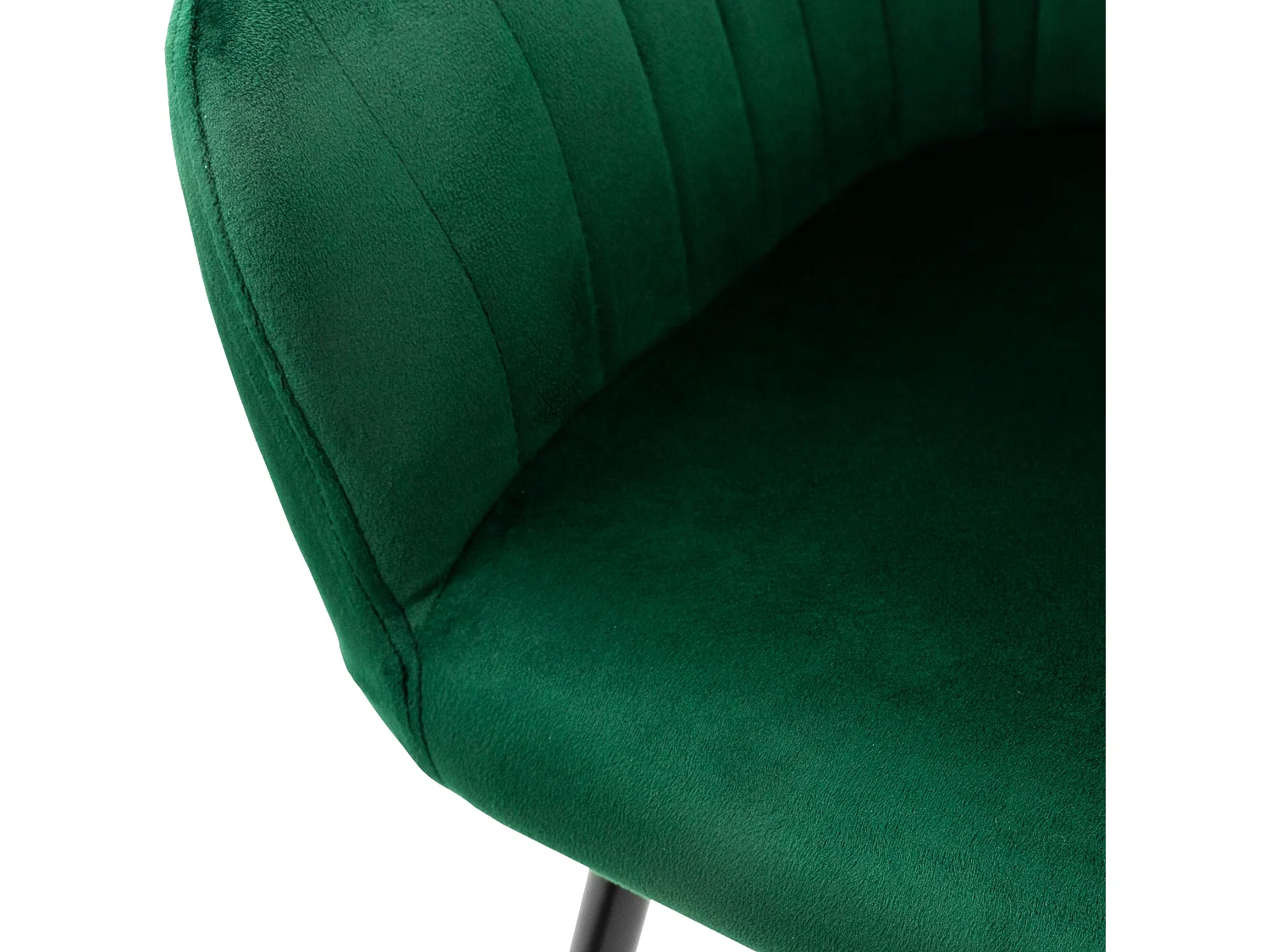 Sillas de comedor con respaldo y respaldo. reposabrazos (juego de 2) verde con revestimiento de terciopelo