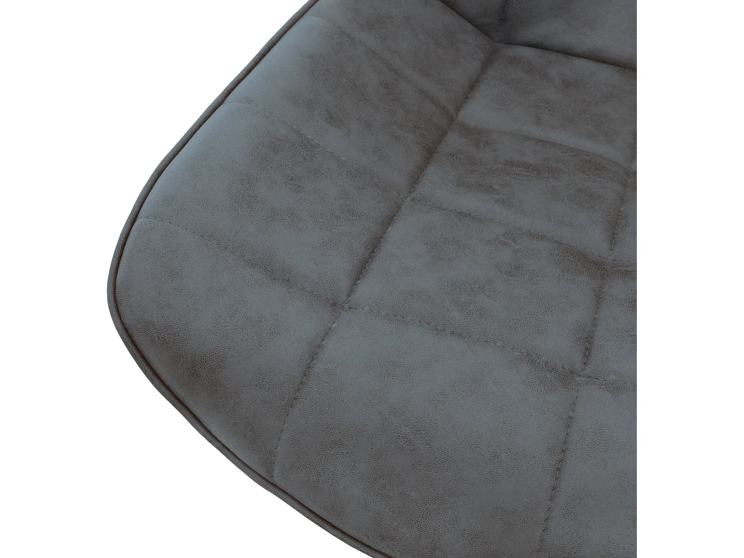 Sedia da ufficio antracite su ruote con rivestimento in ecopelle e base in metallo