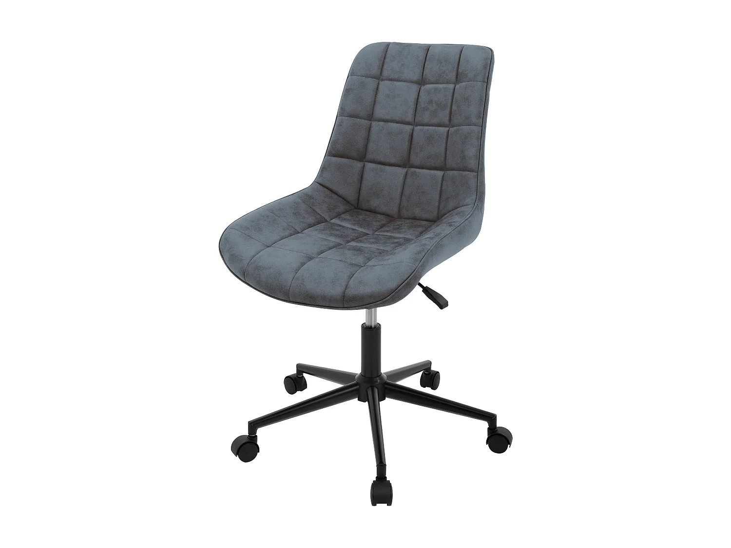 ML-Design Sedia da scrivania ergonomica in similpelle antracite con schienale regolabile altezza struttura in metallo girevole 360° per ufficio studio