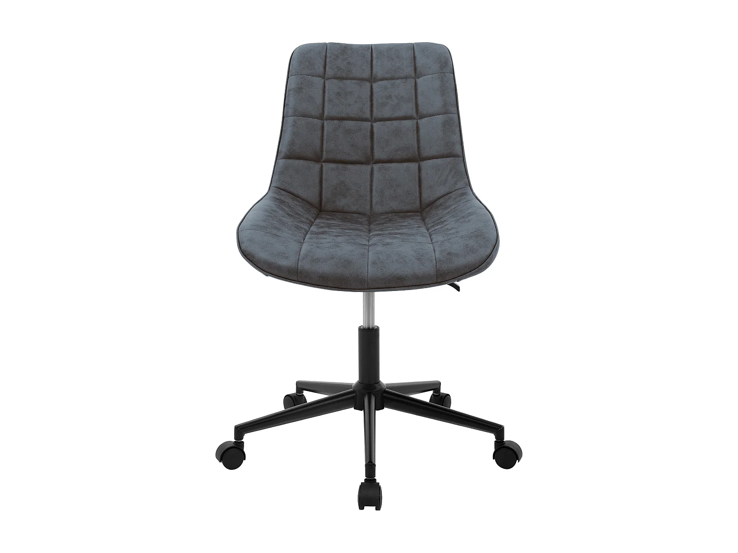 ML-Design Sedia da scrivania ergonomica in similpelle antracite con schienale regolabile altezza struttura in metallo girevole 360° per ufficio studio