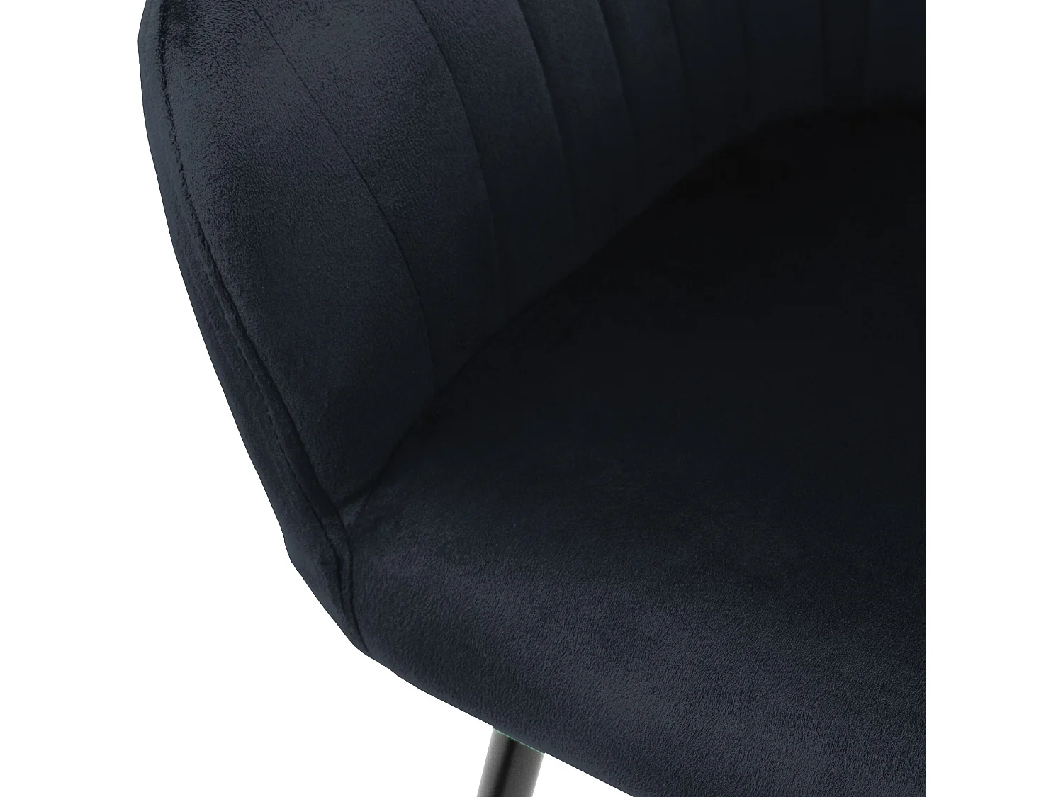 Set di 2 sedie da pranzo velluto nero sedia imbottita poltroncina per soggiorno