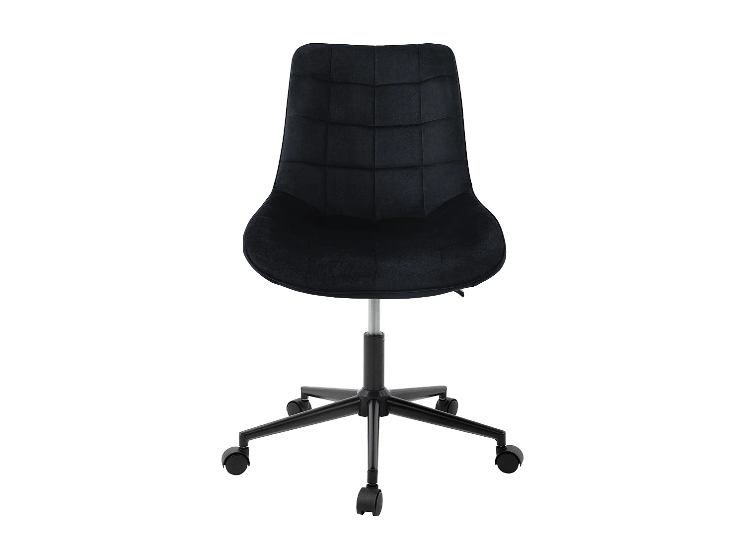 ML-Design Sedia da ufficio ergonomica nero in velluto girevole 360° schienale regolabile altezza struttura in metallo e 5 rotelle per casa o studio