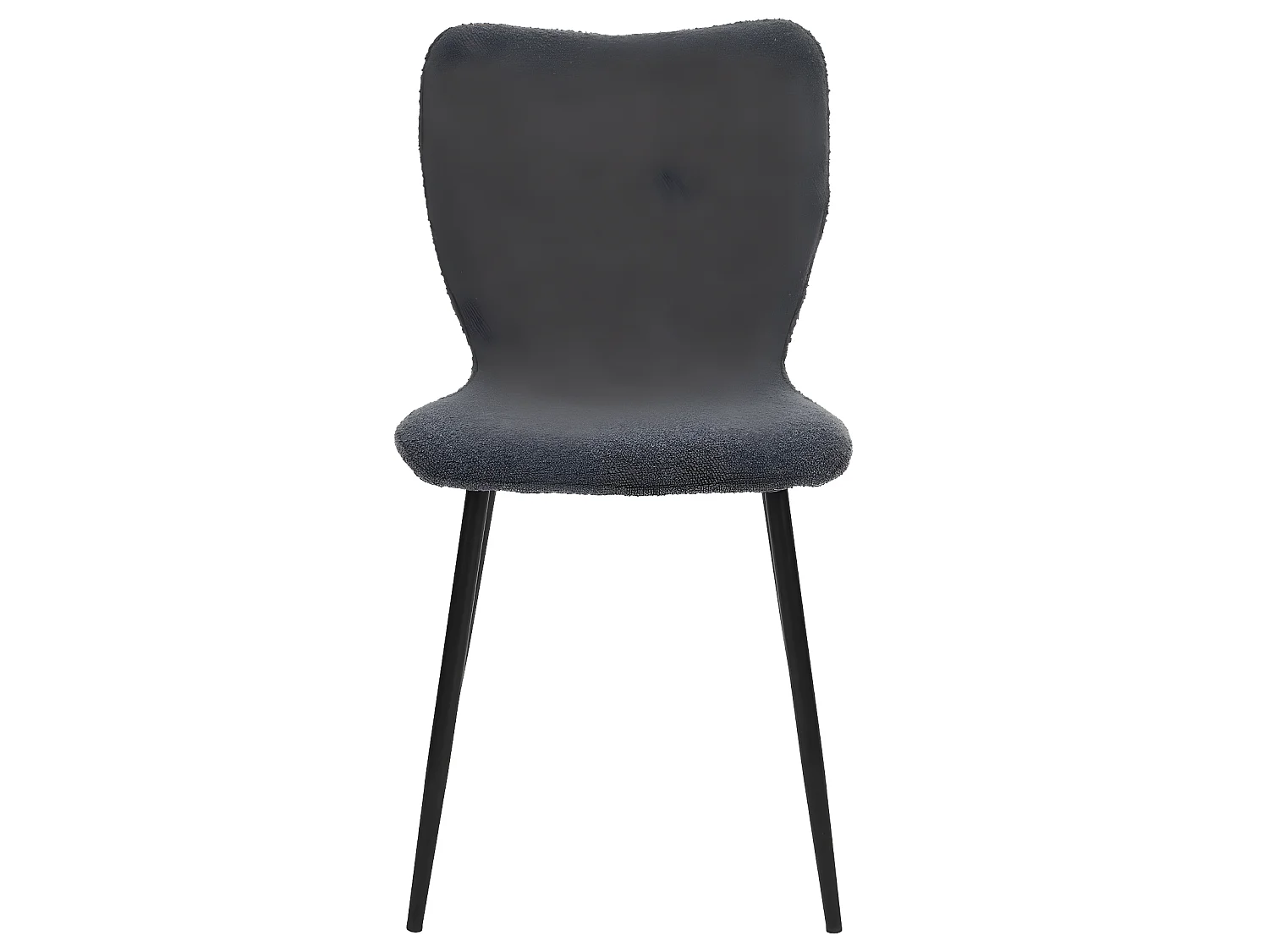 Juego de 2 sillas de comedor en tejido efecto lana gris DURSO GRANULAR GREY UKFR