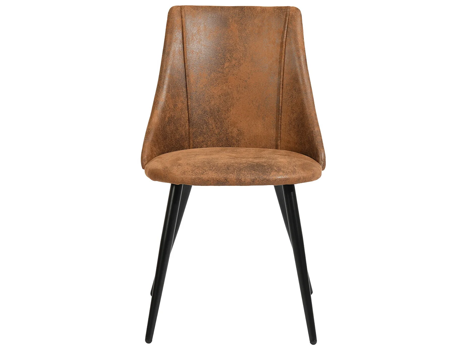 Lot de 2 chaises de salle à manger en velours scandinave avec pieds en métal marron foncé pour salle à manger 52.5*49.5*83cm